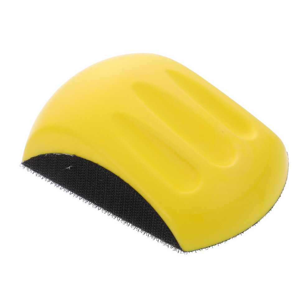 Abs Material Mouse Sander Block Sanding Pad For Hand Sander Polishing Disc Ergonomic Grip 12.5 X 8 X 4.4 Cm Yellow 9365049242226