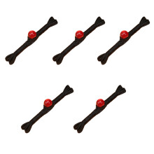 5PCS Fasteners Buckle Cheongsam Bead Buttons-black red beads
