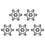 5Pcs Antique Embroidery Thread Winders-plum blossom silver 1