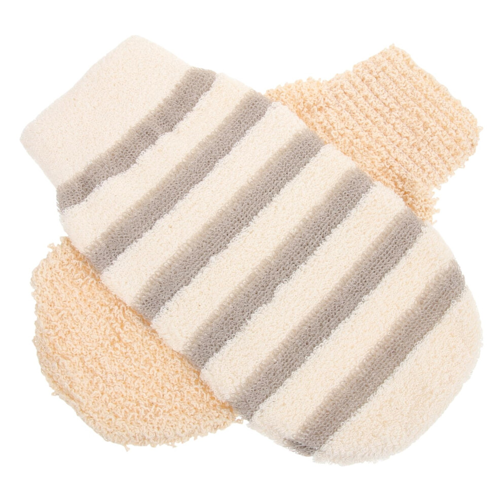 Exfoliating Mitts TwoPiece For Body Bath Mitts Rich Foaming Gloves Shower Scrubber Body Exfoliator