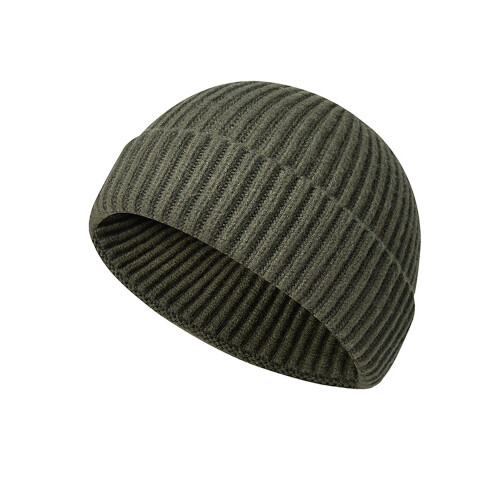 Hip Hop Beanie Mütze Grobstrickmütze mit Bündchen