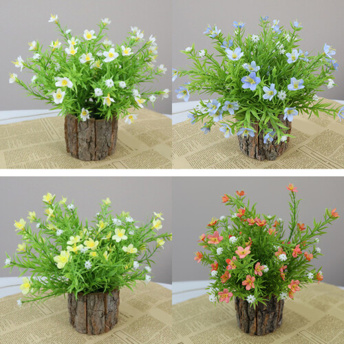 Decorative Artificial Plant with Pots Decoration for-Yellow 2