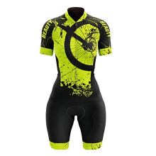 Jumpsuit For Cycling Women Short Sleeve Bodysuits Cycling Skinsuit XS3XL