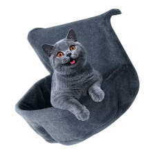 Warm Cats Hammock Bed Large Plush Hanging Sleep Bed-dark gray