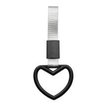 Sibomtex Tsurikawa Ring Heart Charm JDM Train Bus Handle Uniform Size Black
