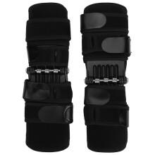 Soporte deportivo para la rodilla con almohadilla estabilizadora de resorte. El refuerzo para la rodilla ofrece un fuerte rebote y protección
