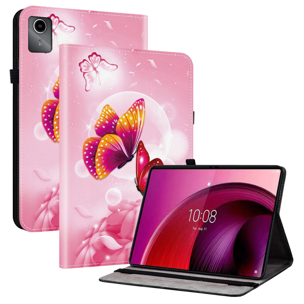 ( Butterfly) For Lenovo Tab M11 Tb-330Fc / Xiaoxin Pad 11 2024 Tb-331Fc Leather Case Pattern Printed Stand Tablet Cover With Card Slots Pink 6914280474830