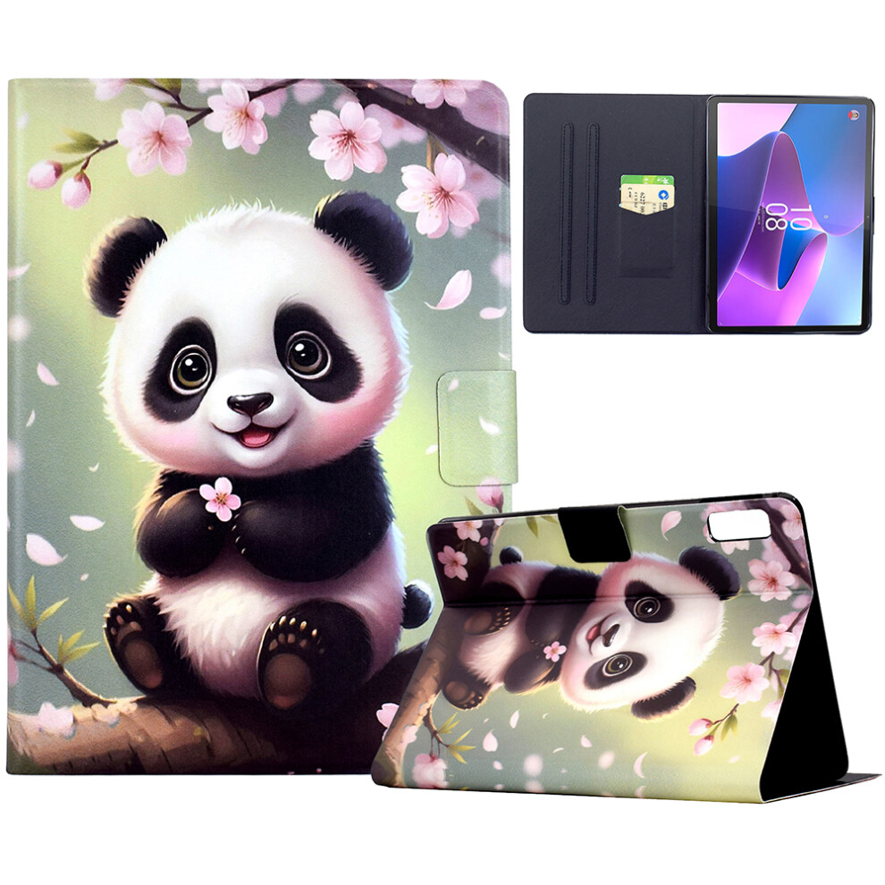 (Sakura Panda) Stand Case For Lenovo Tab P11 Gen 2 Tb-350 Pattern Printing Tablet Leather Cover With Auto Wake / Sleep 6914286002891