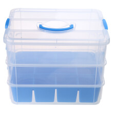 Stackable Storage Box Sorting Box Large Capacity-sky blue