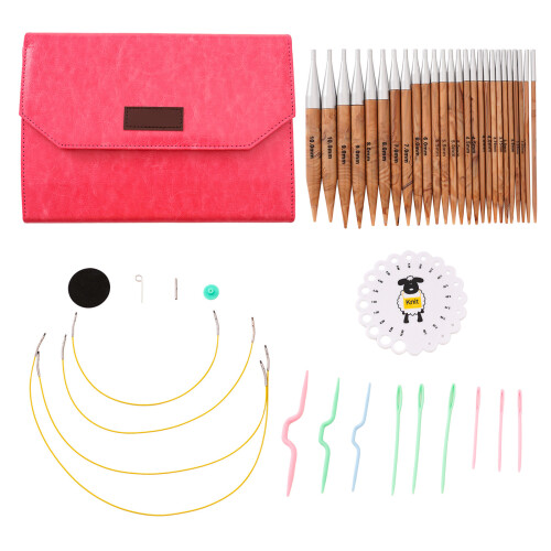 13Pair Interchangeable Circular Knitting Needle Set with Storage