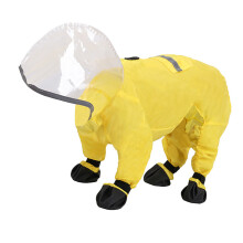 Windproof Dog Rain Coat with Foot Cover Full Coverage Rain-S