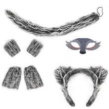 Wolf Costume for Children Soft Fabric-Seven piece set 2
