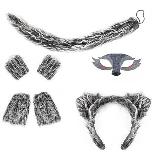 Wolf Costume for Children Soft Fabric-Seven piece set 2