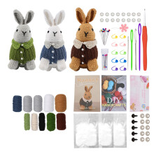 Cute Hand Crochet Hand Animal Kits For Adults Cotton Knitting