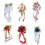 6Pcs Wedding Car Accessory with Silk Flower for Door-White 2