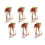 6 Pieces Wedding Celebration Accessories Elegant-dirty orange 1