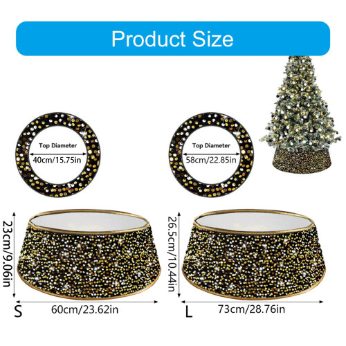 Festival Sequined Christmas Tree Collar Christmas Tree-Red S 1