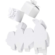 100pcs Butterfly Confectionery Boxes for Birthday Party-White