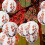 Set of 4 Cherries Blossom Patterned Light Beautiful-Red 5