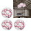Set of 4 Cherries Blossom Patterned Light Beautiful-Red 3