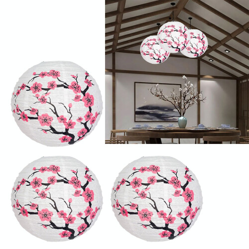 Set of 4 Cherries Blossom Patterned Light Beautiful-Red 2