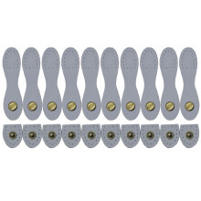 10 Pcs/Set Leather Snap Buckles Purse Closure-Light Grey