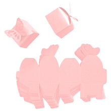 Set of 100 Butterfly Small Gift Party Favors Boxes-Pink