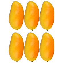 Set of 6 Food Exhibition Artificial Mangoes-orange mango