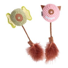Catnips for Cats Soft Toy Teaser Cats Soft-pink plus green
