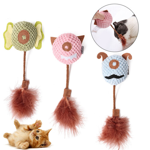 Catnips for Cats Soft Toy Teaser Cats Soft-pink plus green 2