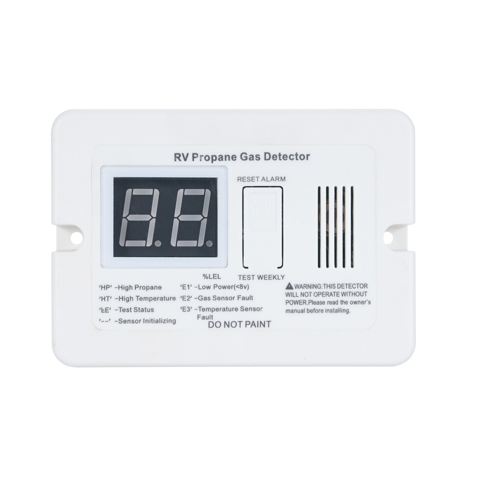 Digital 12V Rv Gas Detector With Loud 85Db Alarm And Test Button 9351365710327