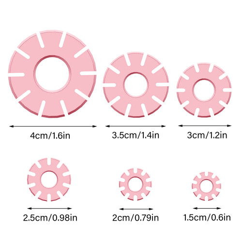 6 Pieces/Set Silicone Hoop Earring Maker Guide Clay Hoop Guide 2