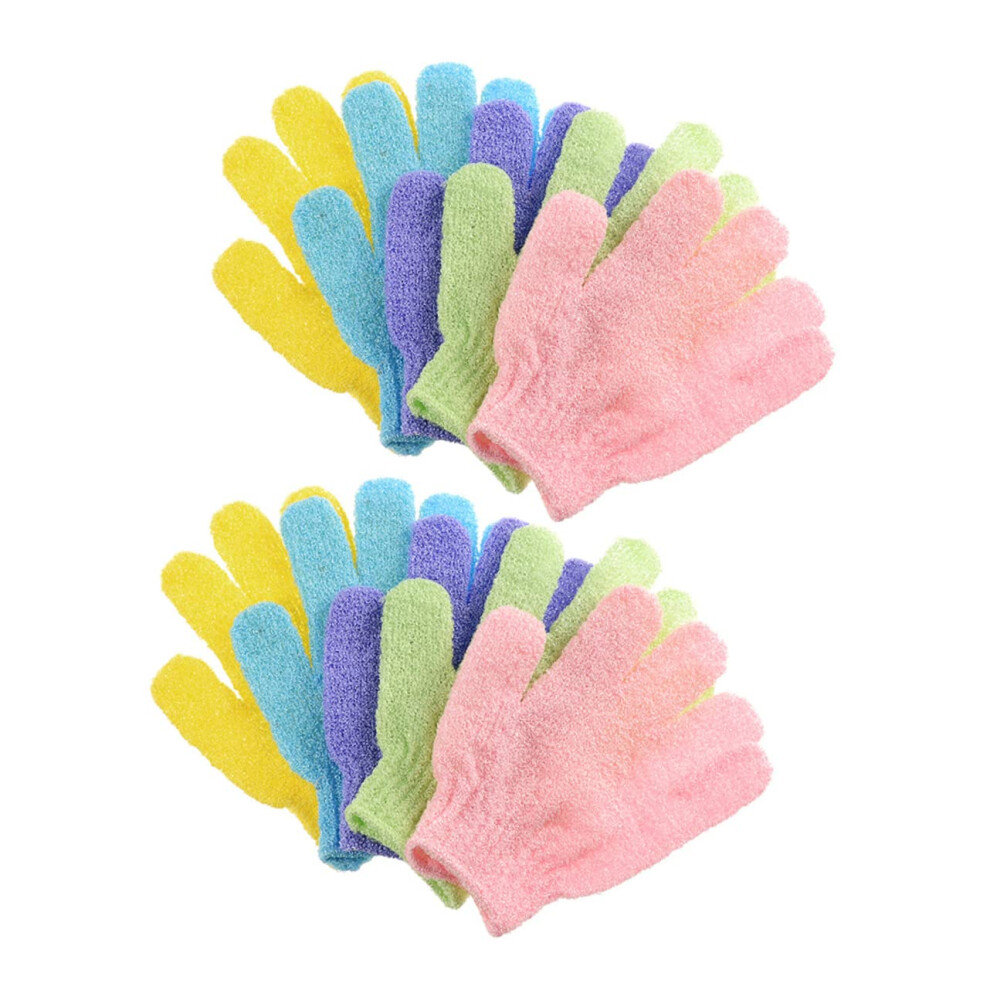 Polyester Shower Glove 10 Pairs Exfoliating Bath Gloves For Bathing And Cleaning