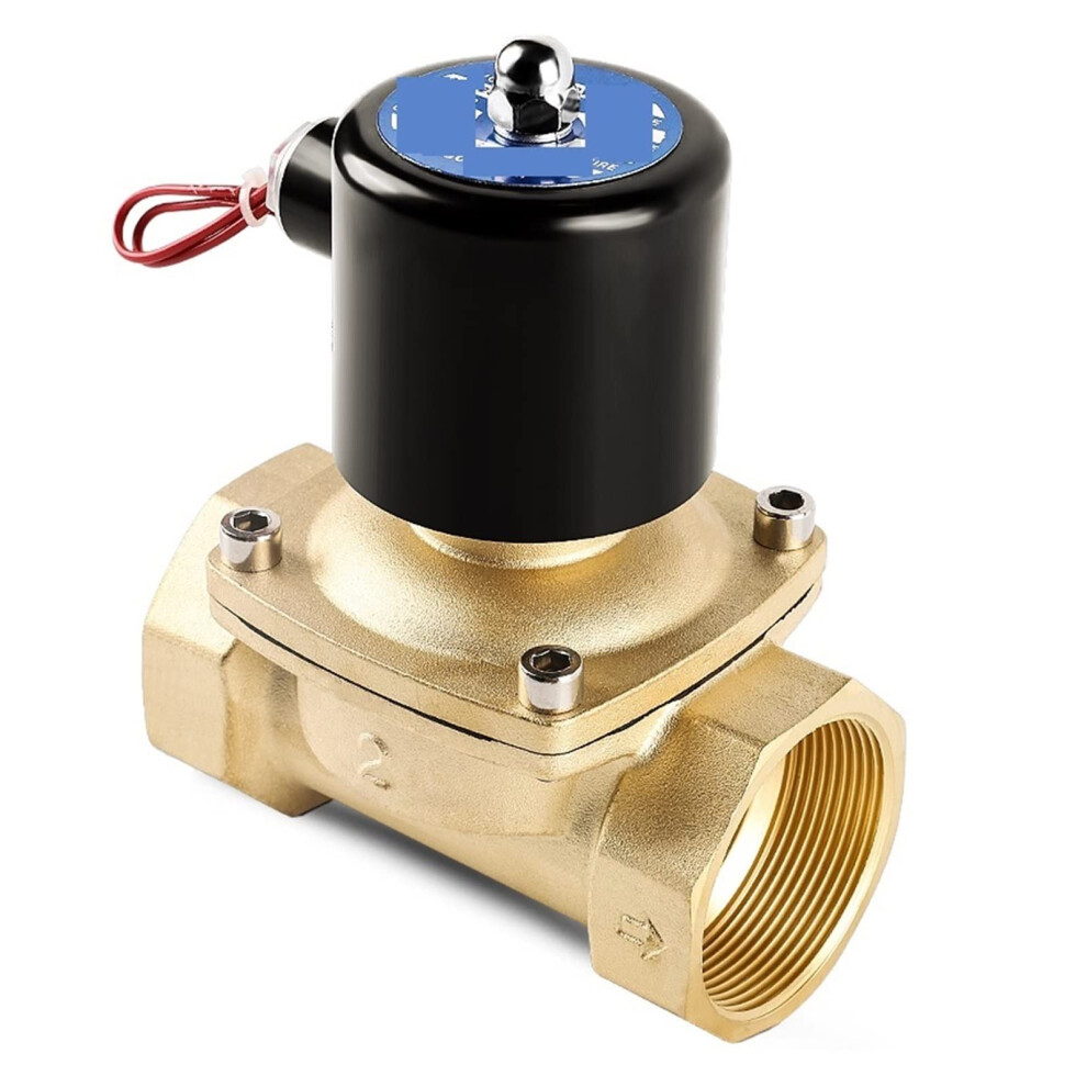 Solenoid Valve Normally Closed Brass Direct Acting 24Vdc 12Vdc 24Vac For Water Gas Oil, Size 11/2 In 9365049244060