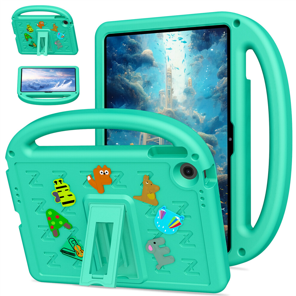 (Green) For Lenovo Tab 10.1 (2025) Tb-311Xu / Tab Tb311fu Kickstand Case Eva + Pc Tablet Protection Cover With Shoulder Strap Green 6914284577155