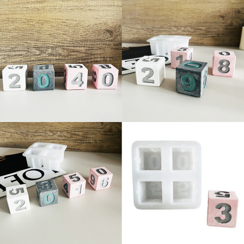 Epoxy Resin Silicone Molds for Making Block Calendar, Dices, 1