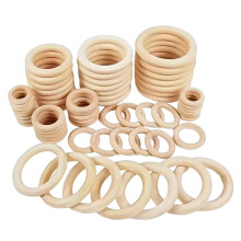 Wood Rings Circles Rings Pendant and Connectors-1 pack of 40 A