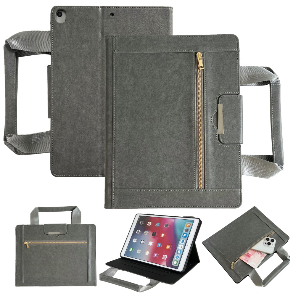 (Grey) Tablet Case For Ipad 10.2 (2021) / (2020) / (2019) / Air 10.5 Inch (2019) / Pro 10.5-Inch Auto Wake / Sleep Leather Cover Grey 6914282671534