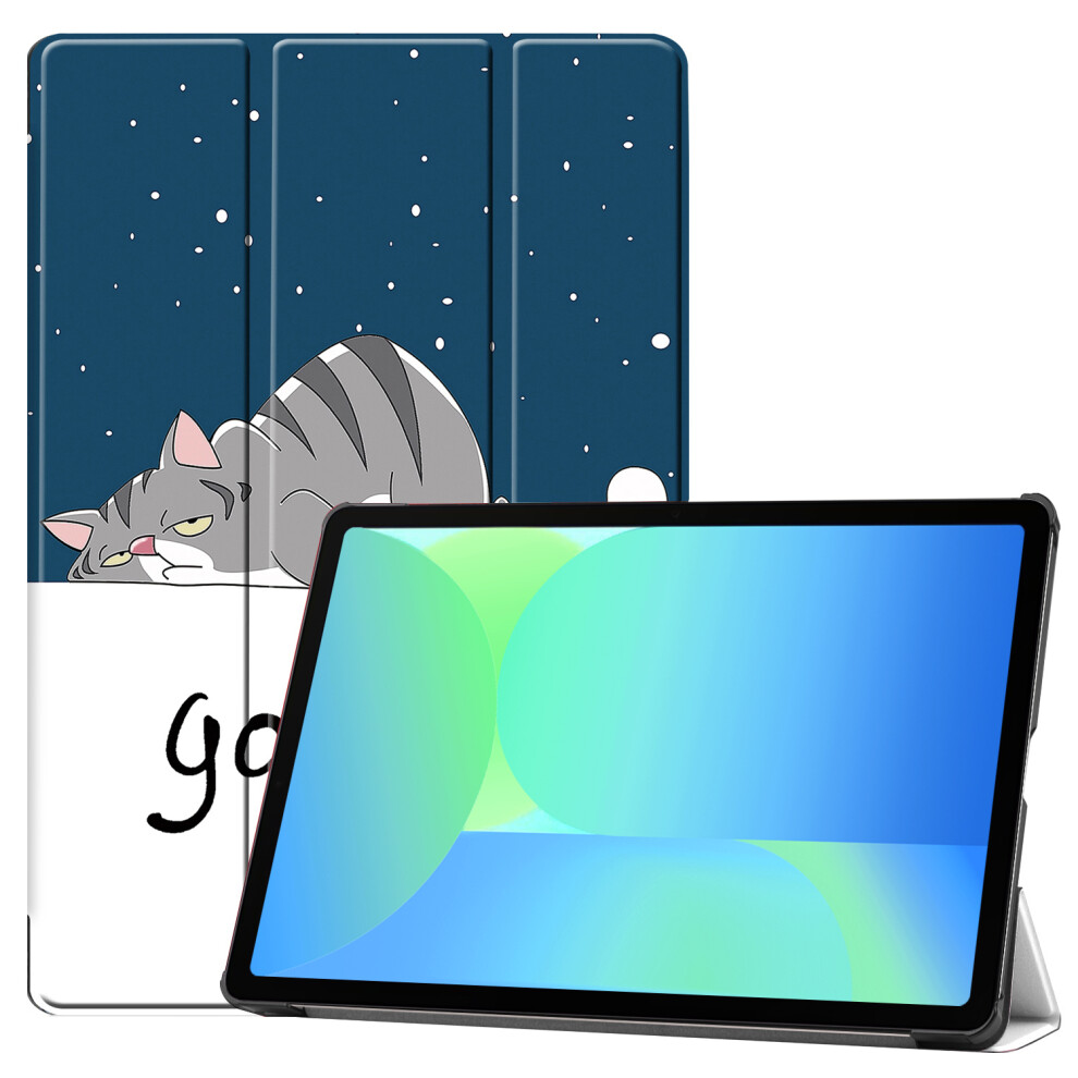 (Cat) For Samsung Galaxy Tab S10 Lite / S10 Fe / S9 Fe Case Pattern Print Leather Stand Tablet Cover 6914288153270