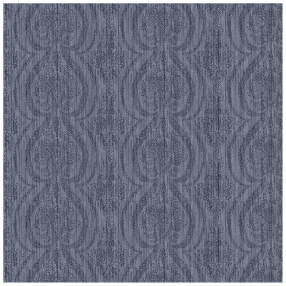 Prestigious Textiles Beige/Grey/Silver Elegant Vinyl Damask Wallpaper Scroll Paste The Paper