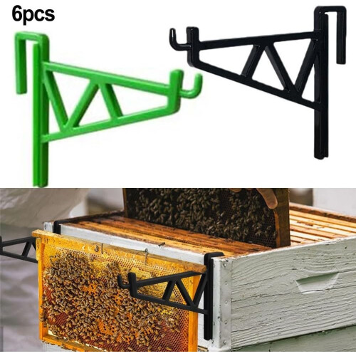6pcs Plastic Beehive Frame Holder Rack for Easy Hive Inspection and Secure Frame Position Green 2
