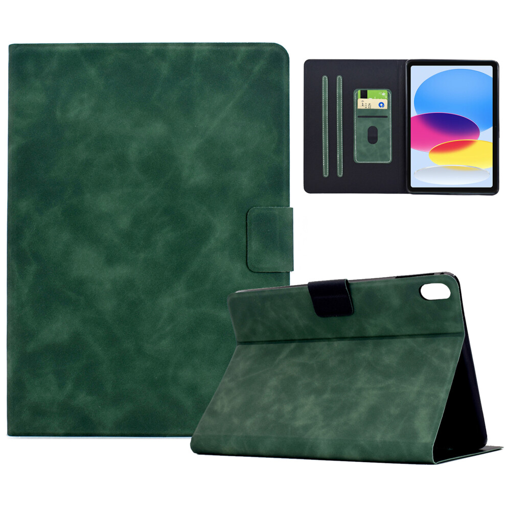 (Green) For Ipad (2025) / 10.9 (2022) Case Pu Leather Tablet Cover With Card Slots Green 6914287819764