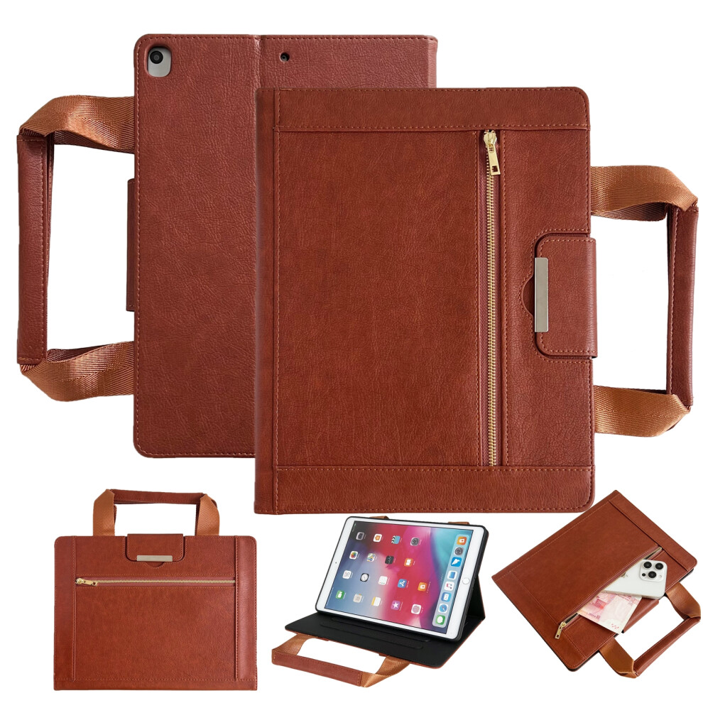 (Brown) Tablet Case For Ipad 10.2 (2021) / (2020) / (2019) / Air 10.5 Inch (2019) / Pro 10.5-Inch Auto Wake / Sleep Leather Cover Brown 6914287508620