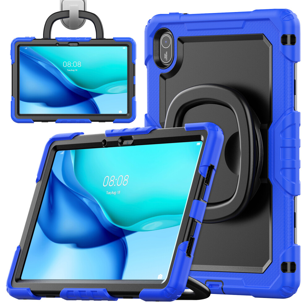(Dark ) For Huawei Matepad Se 11 Case Ring Kickstand Pc + Silicone Shockproof Tablet Cover Blue 6914288148900