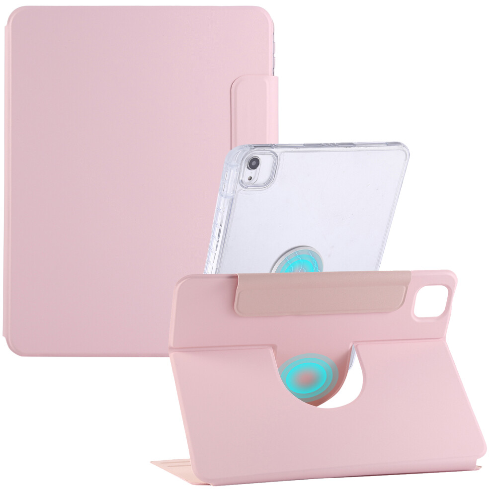 (Pink) For Ipad (2025) / 10.9 (2022) Case Magnetic Detachable Rotating Stand Acrylic + Leather Tablet Cover Pink 6914287622944