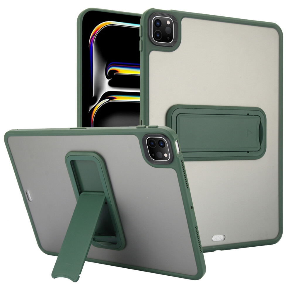 (Green) For Ipad Pro 12.9 (2022) / (2021) / (2020) / (2018) Case With Kickstand Tpu + Pc Skin-Touch Tablet Cover Green 6914284173333