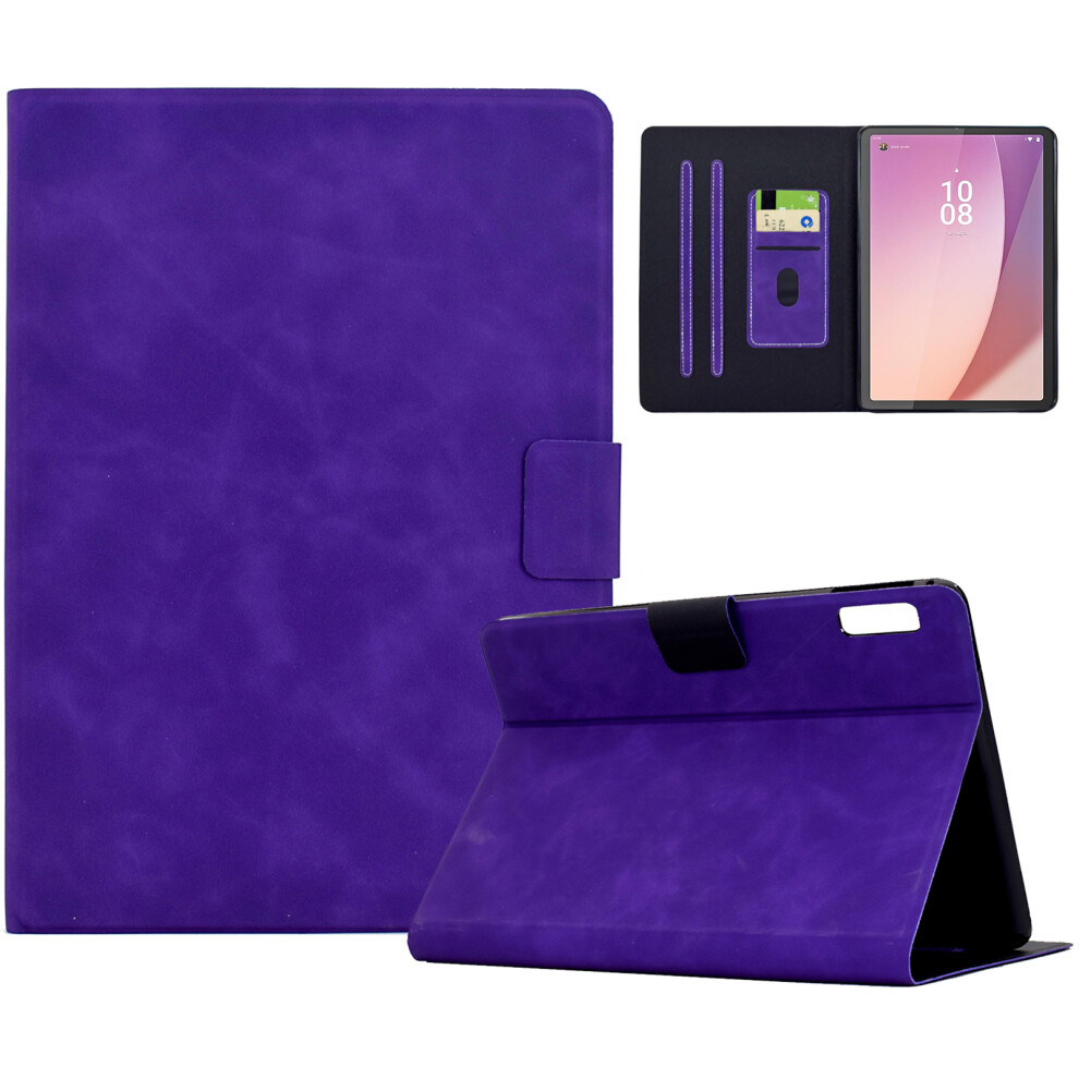 (Purple) For Lenovo Tab M9 Tb-310Fu Case Pu Leather Tablet Cover With Card Slots Purple 6914281764480