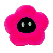 Oreiller en peluche douce, grands yeux, fleur,-rose rouge 60cm
