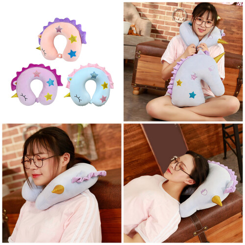 Oreiller de soutien du cou Portable, coussin de cou de-Violet 2