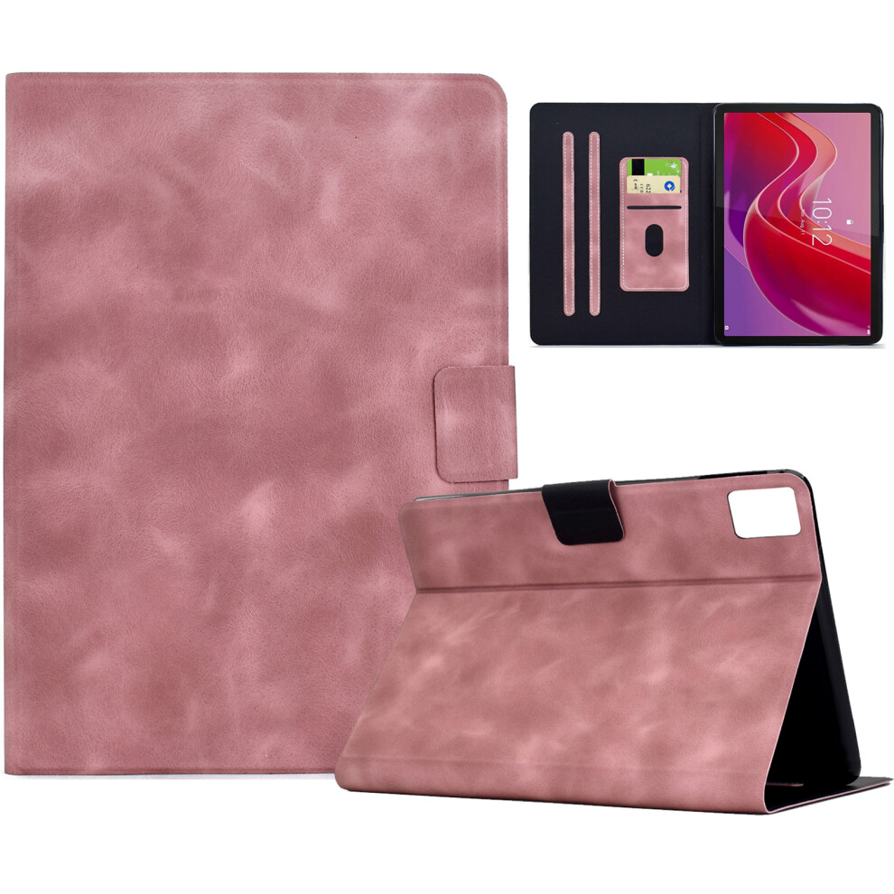 (Pink) For Lenovo Tab M11 / Xiaoxin Pad 11 2024 Case Pu Leather Tablet Cover With Card Slots Pink 6914289750805